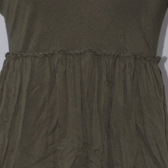 Green Fitted Peplum 3/4 Sleeve Blouse - Picture 2 of 3